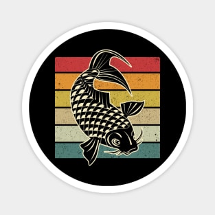 Koi Fish - Retro Sunset Magnet